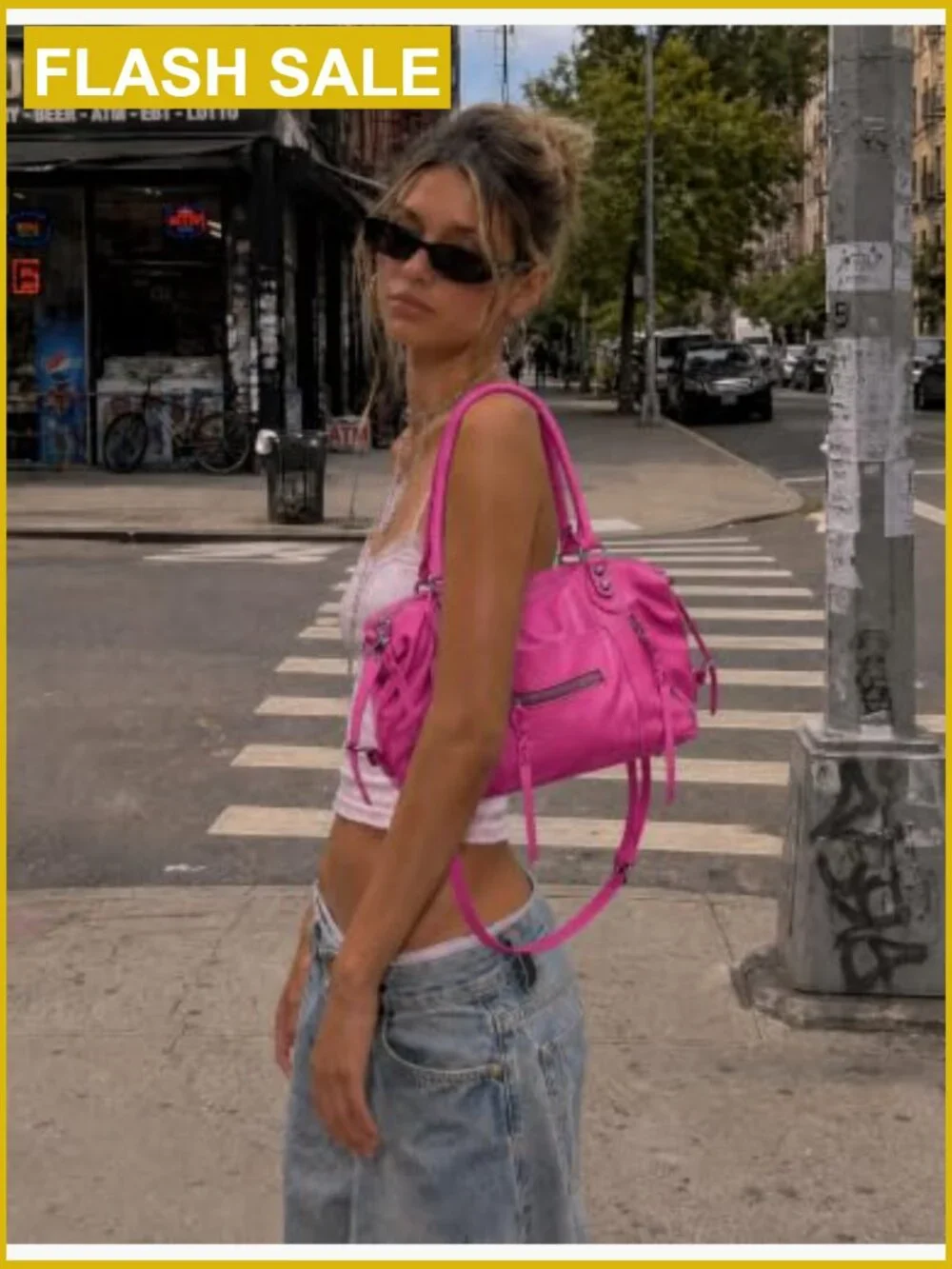 Vegan Leather Hobo Tote Bag Crossbody Shoulder Bag 8L